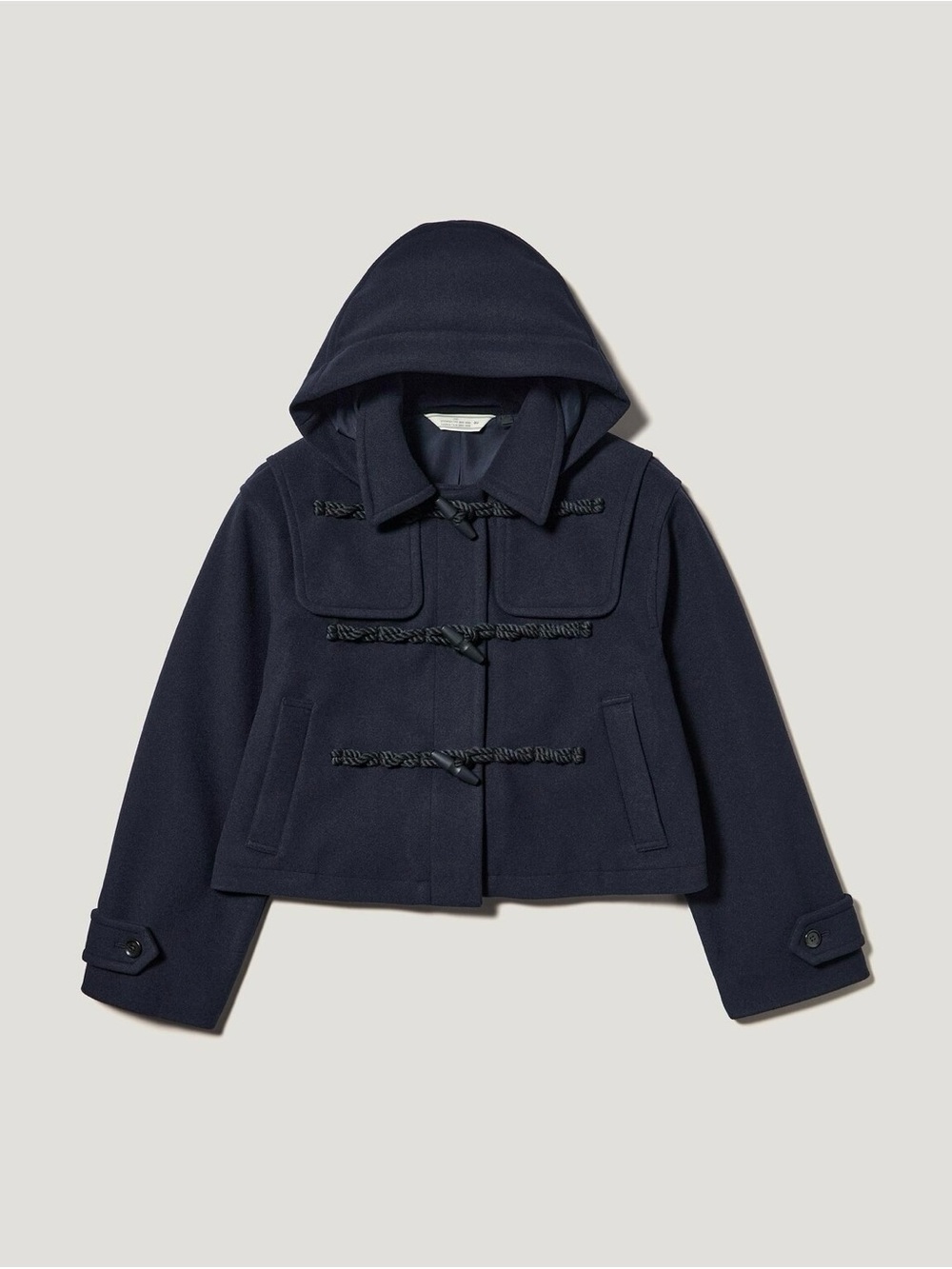 Gu women’s navy blue duffle coat by Rokh